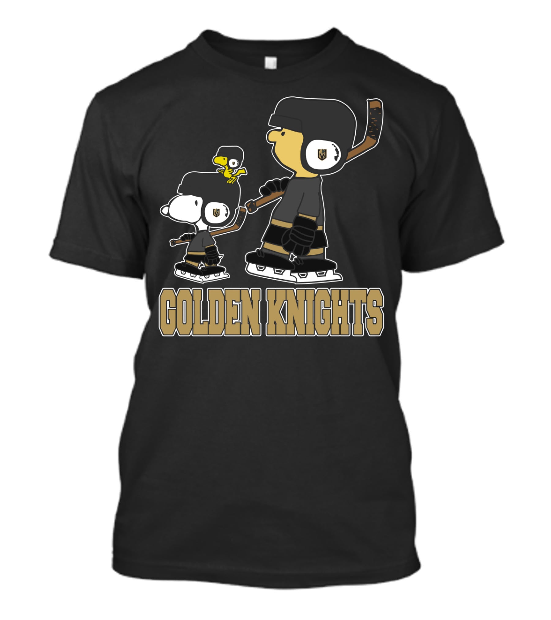 Snoopy And Woodstock Vegas Golden Knights Hockey Fans T-Shirt