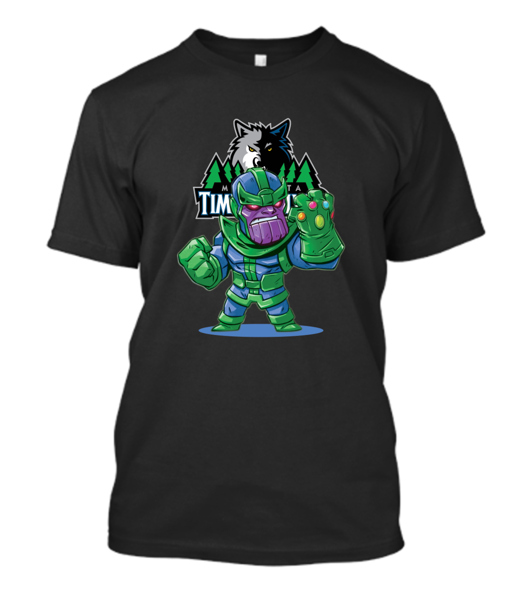 Thanos And Minnesota Timberwolves Logo Fusion Fandom T-Shirt