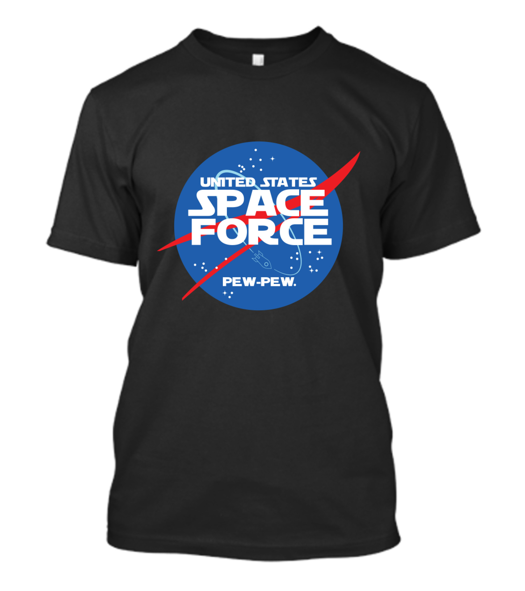 United States Space Force Pew Pew Parody NASA T-Shirt