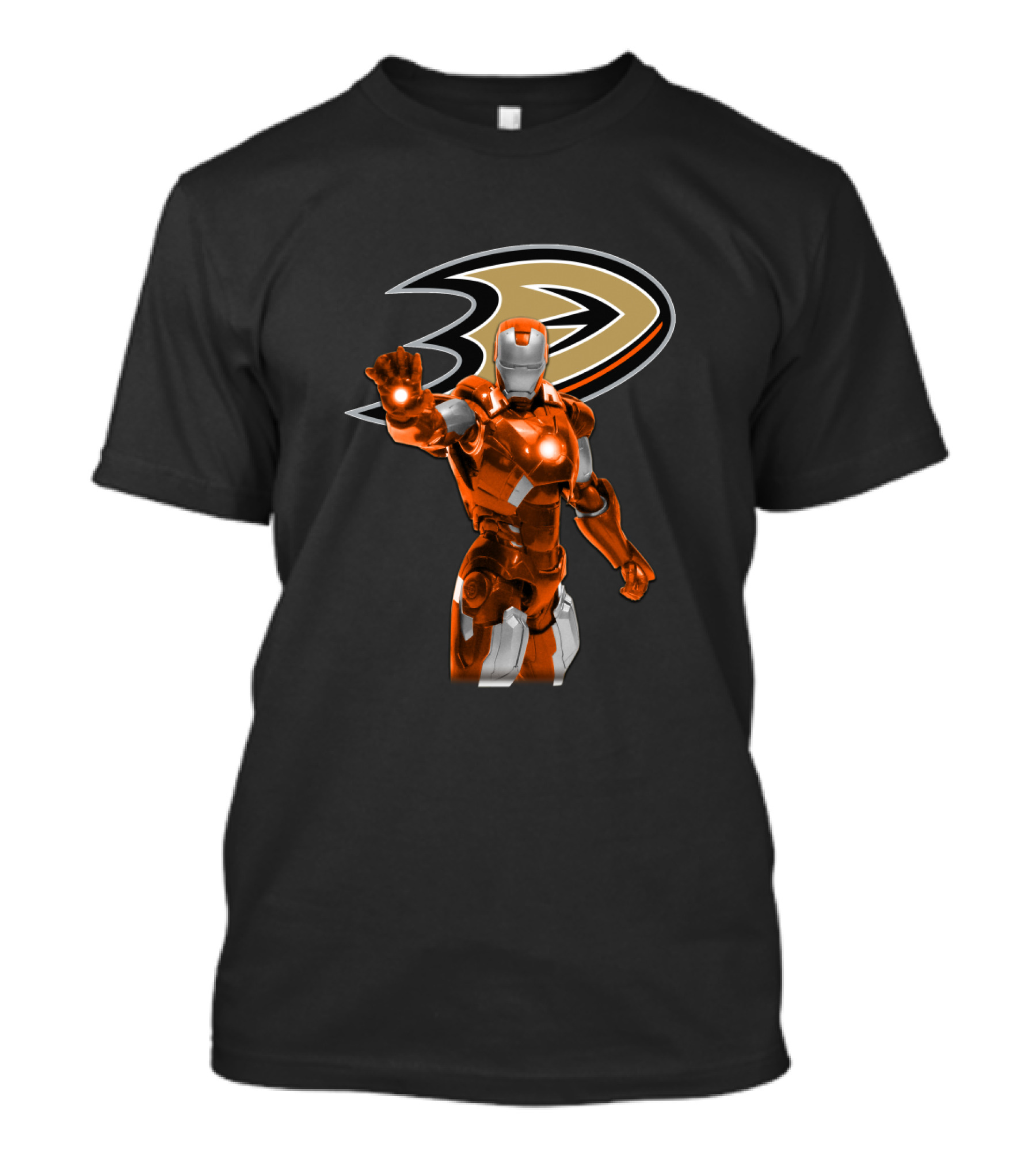 Anaheim Ducks Iron Man Crossover With Iconic Team T-Shirt