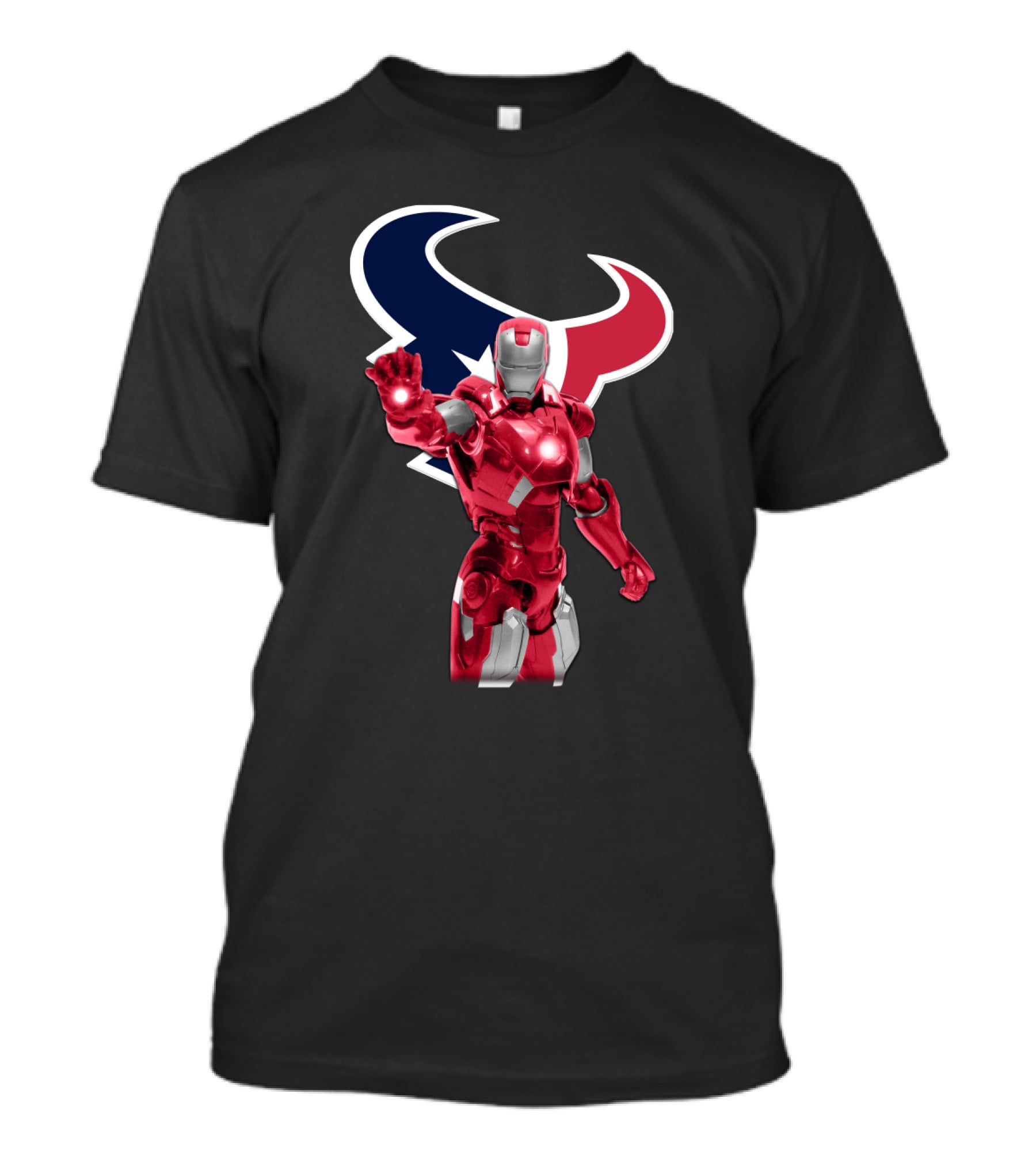 Iron Man Houston Texans Superhero Fusion For Fans T-Shirt