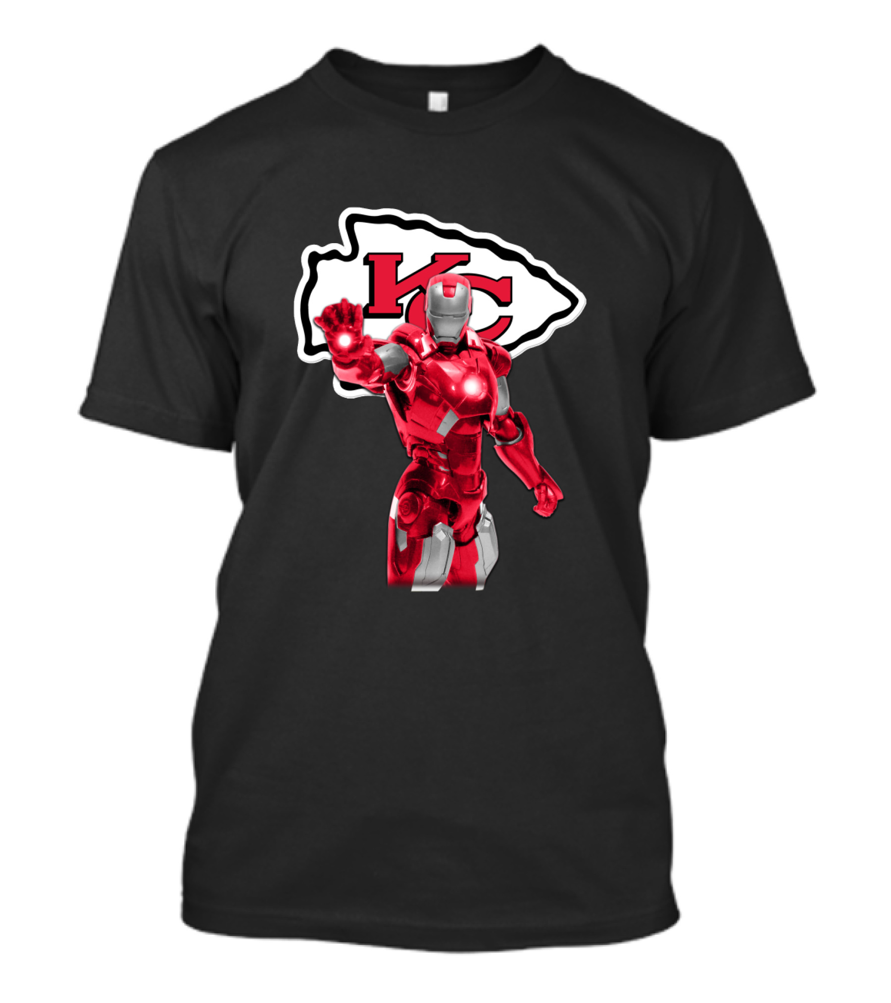 Iron Man Kc Chiefs Fans Football Enthusiasts T-Shirt