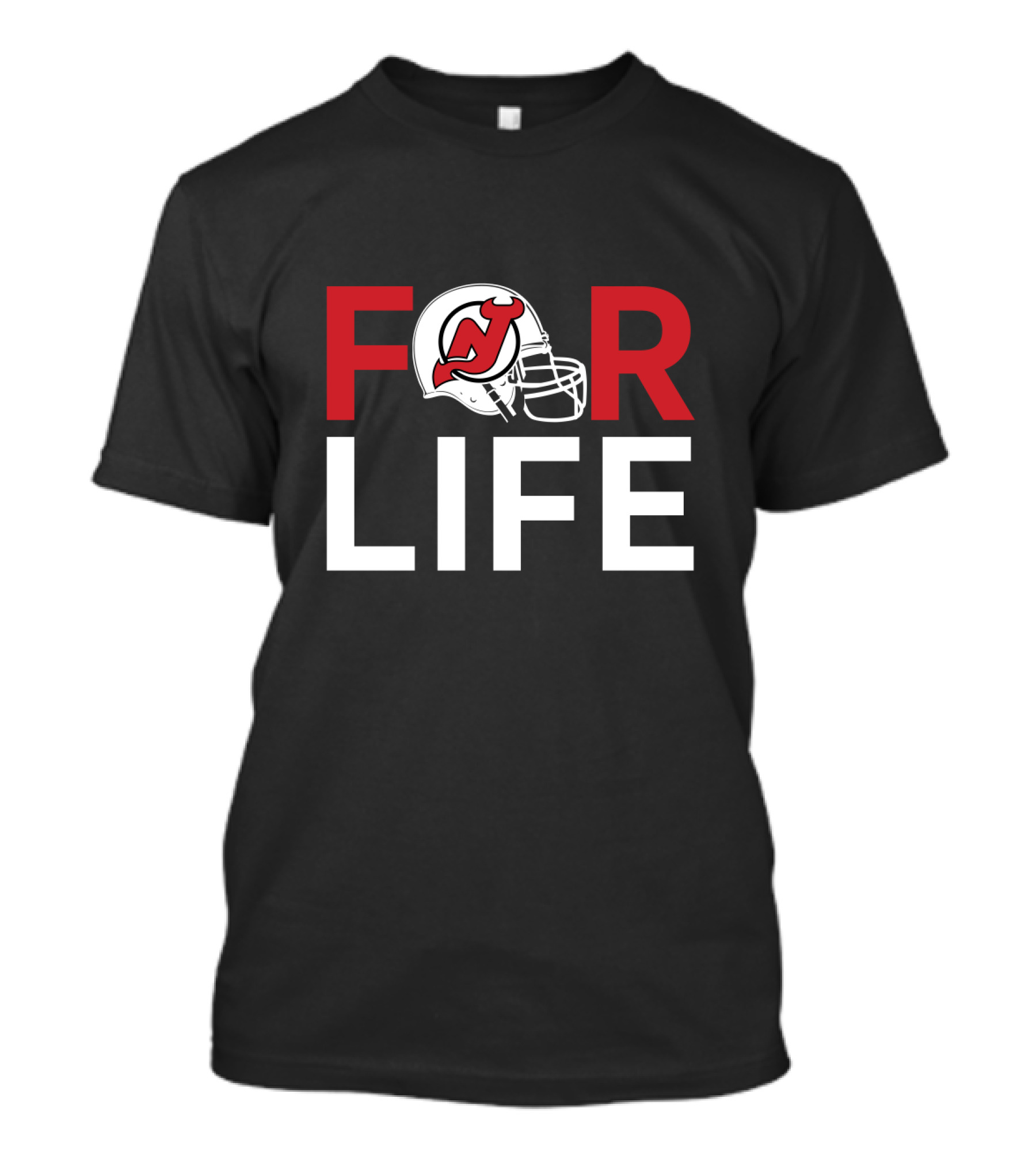 New Jersey Devils Helmet Logo For Life Fan Loyalty T-Shirt