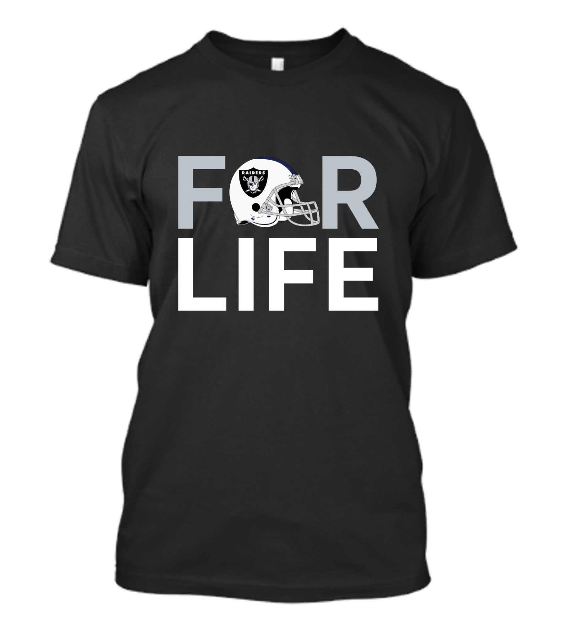 Oakland Raiders Helmet Logo For Life Fan Loyalty Statement T-Shirt