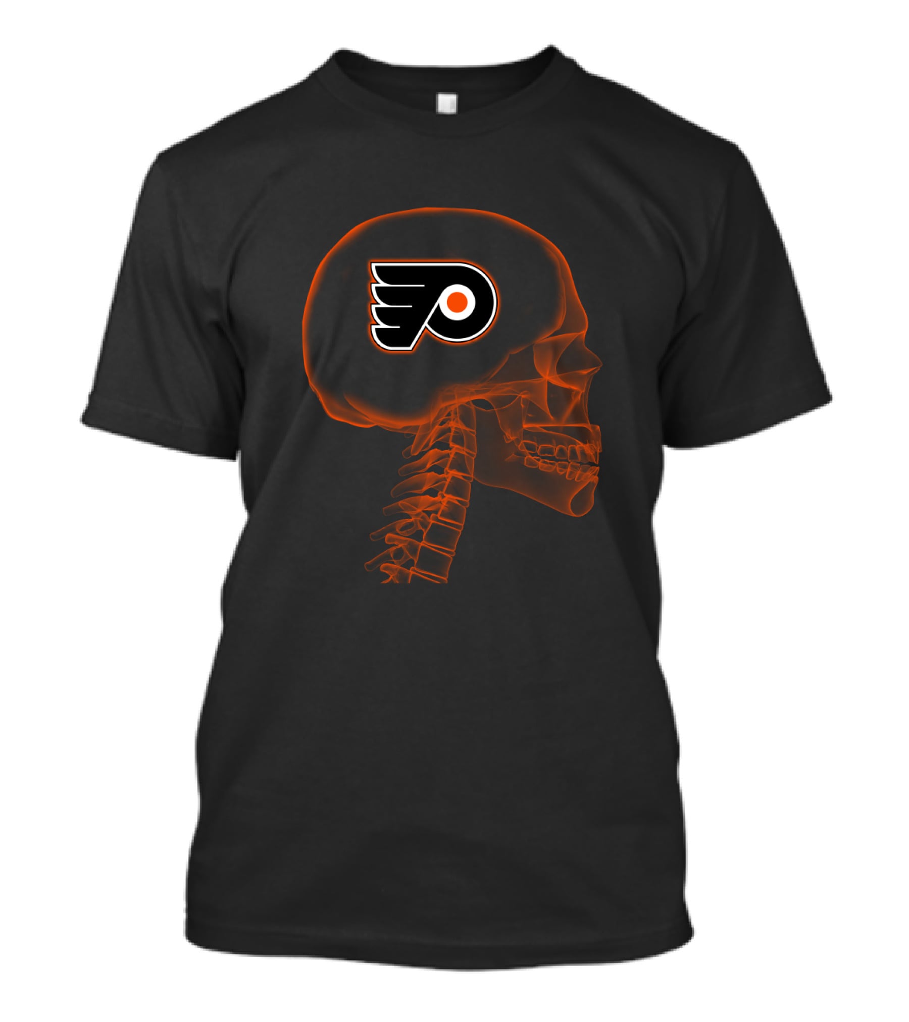 Philadelphia Flyers Brain Halloween Skeleton T-Shirt