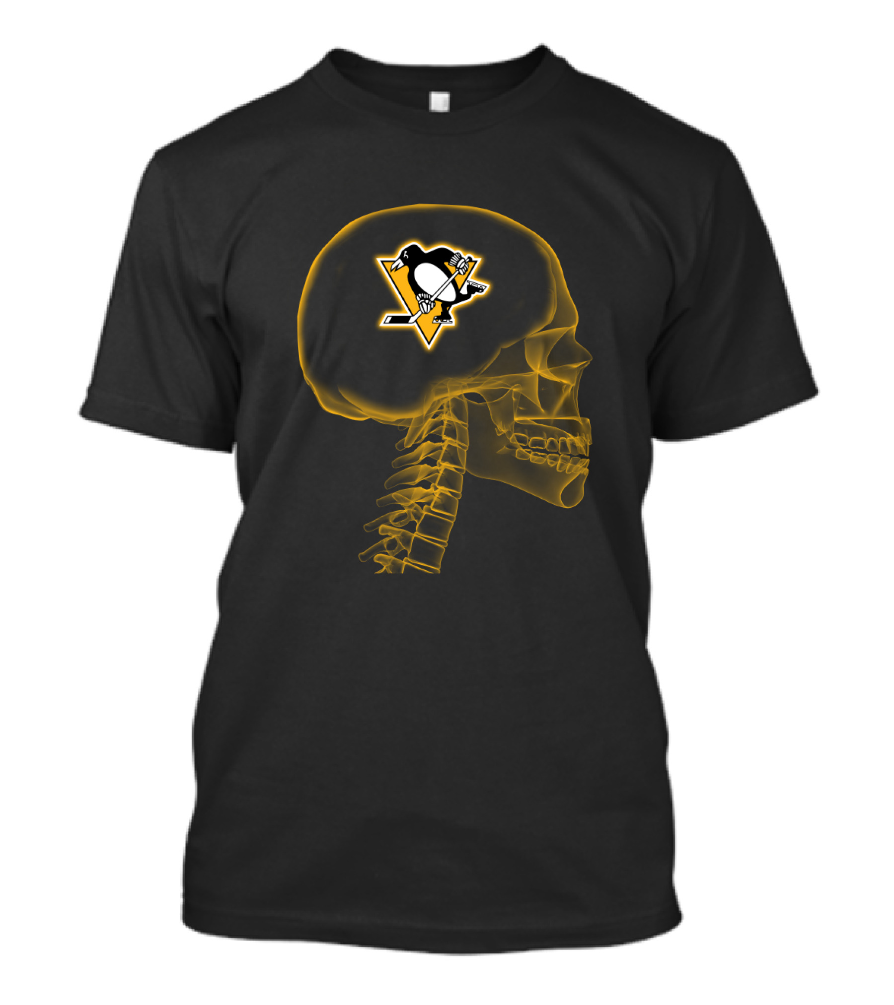 Pittsburgh Penguins Skull Brain Halloween T-Shirt