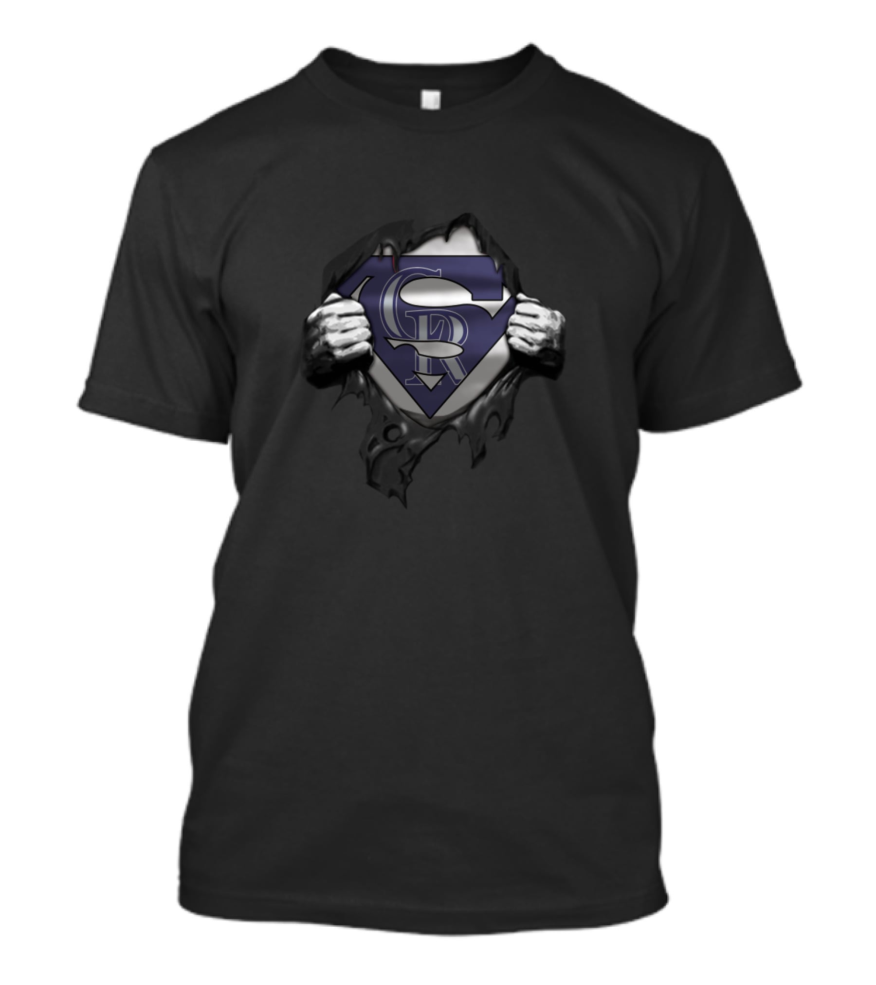 Colorado Rockies Superman Logo Fusion T-Shirt