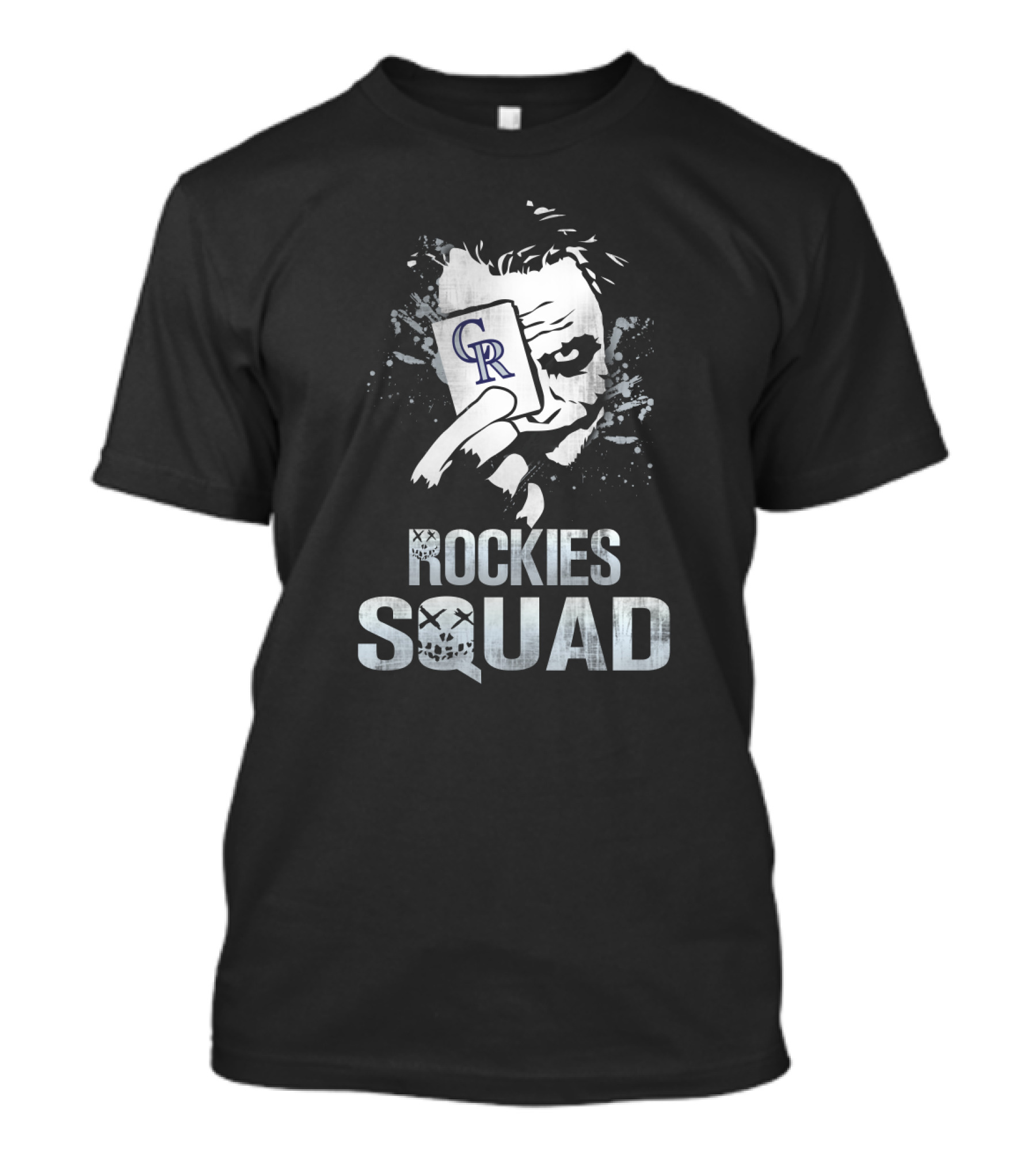 Joker Holding Colorado Rockies Card With Rockies Squad Text T-Shirt