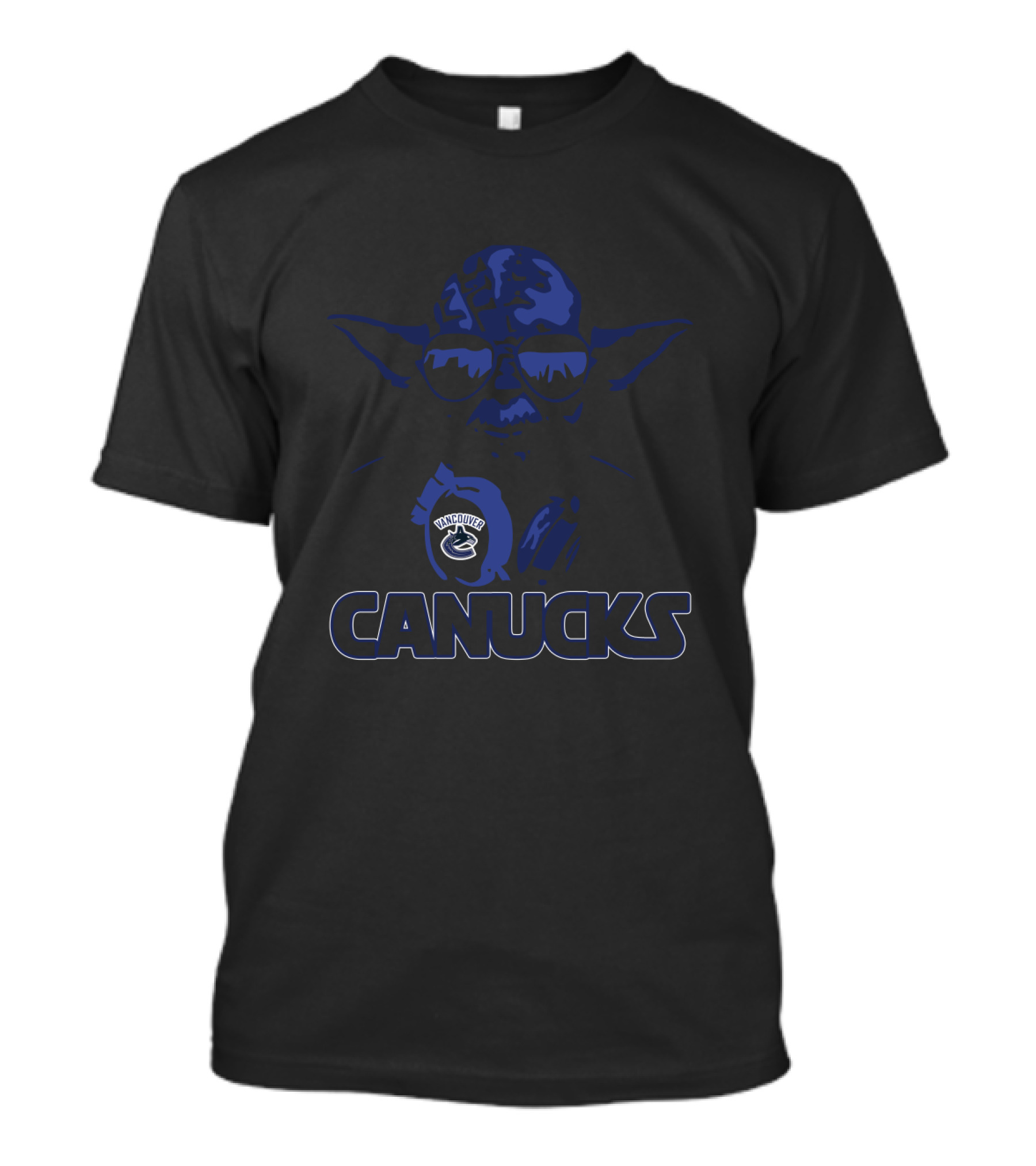 Yoda Star Wars With Vancouver Canucks Logo Fans T-Shirt