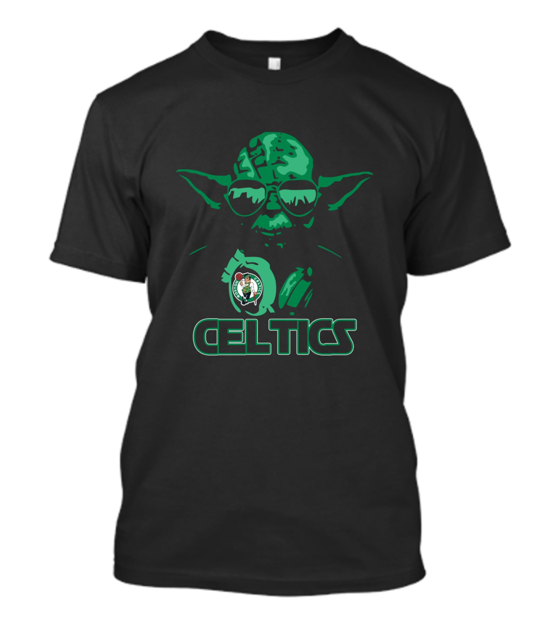 Yoda Celtics Basketball Fandom Star Wars Boston Fans T-Shirt