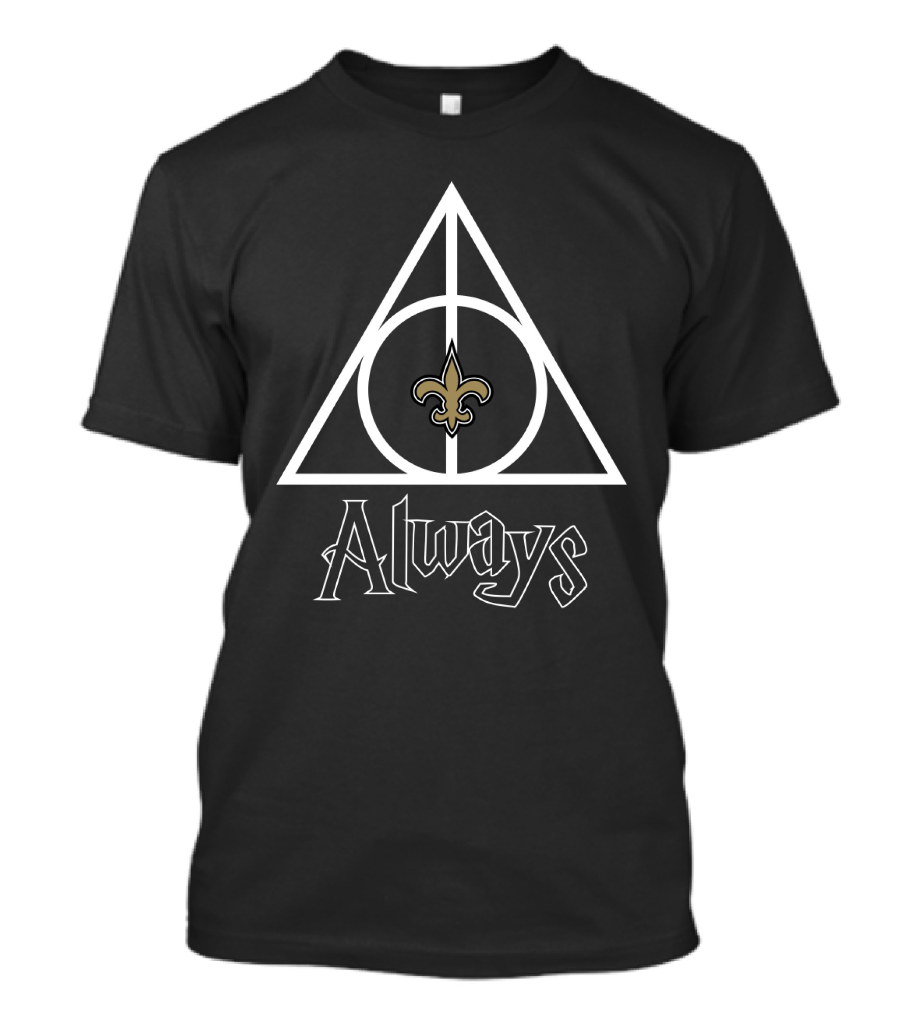 Always Deathly Hallows New Orleans Saints Fleur-De-Lis T-Shirt