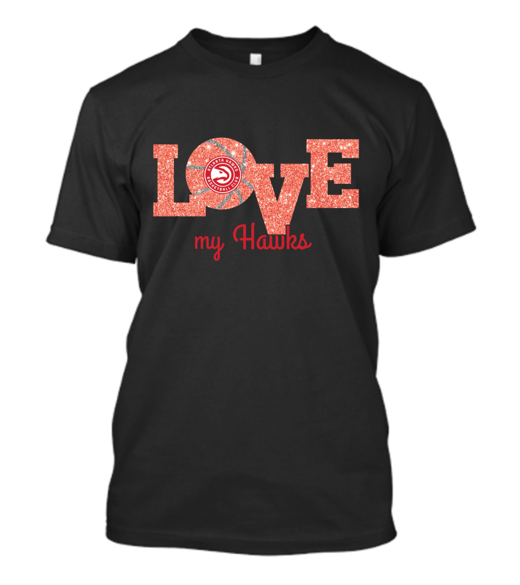 Love My Hawks Atlanta Basketball Fan Tribute T-Shirt