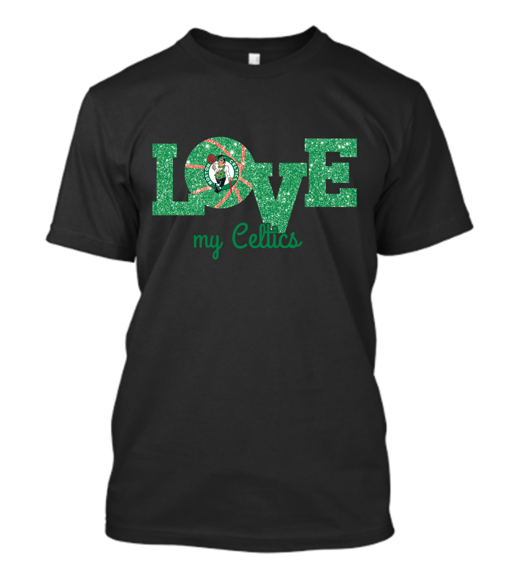 Glitter Love My Celtics Boston Celtics Fans T-Shirt