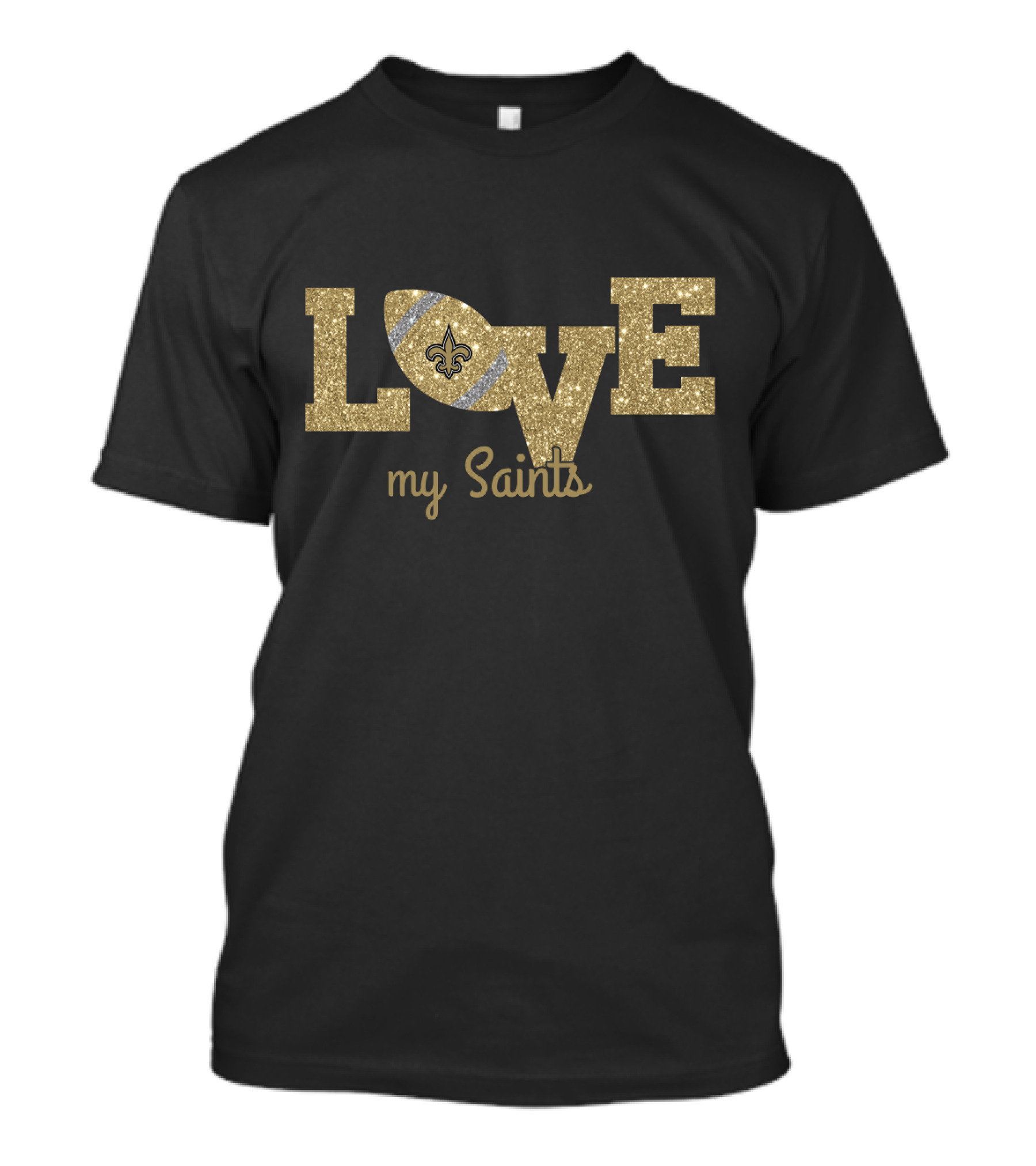 Love My Saints Fleur-De-Lis Football T-Shirt