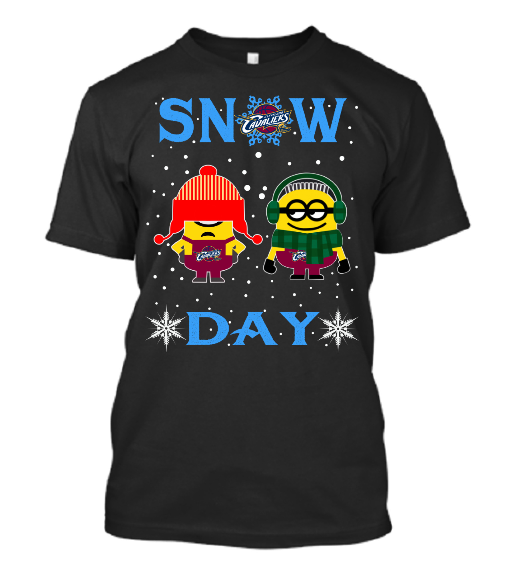Snow Day Cleveland Cavaliers Minions Winter Fun T-Shirt