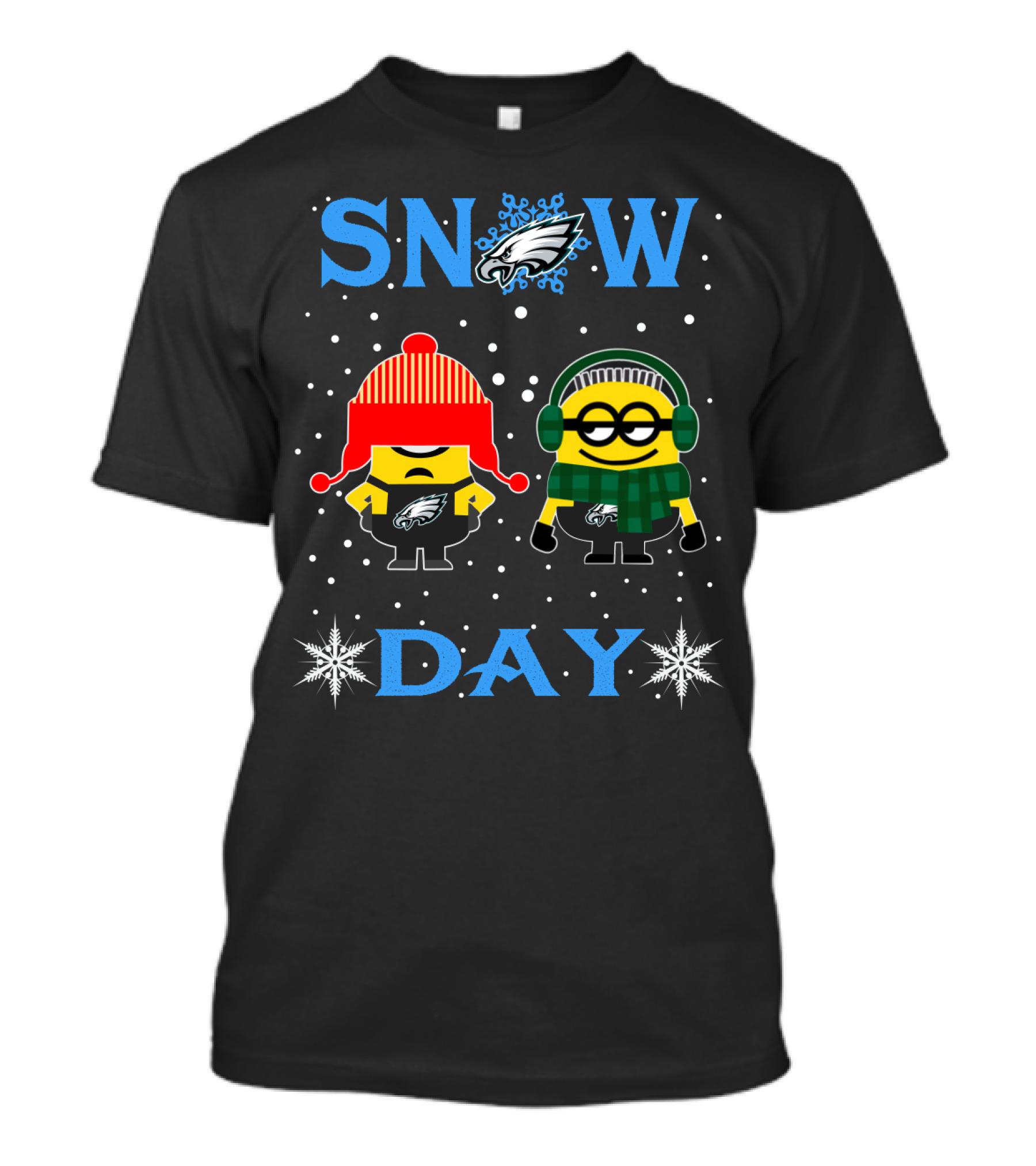 Snow Day Philadelphia Eagles Minion Winter Fun T-Shirt