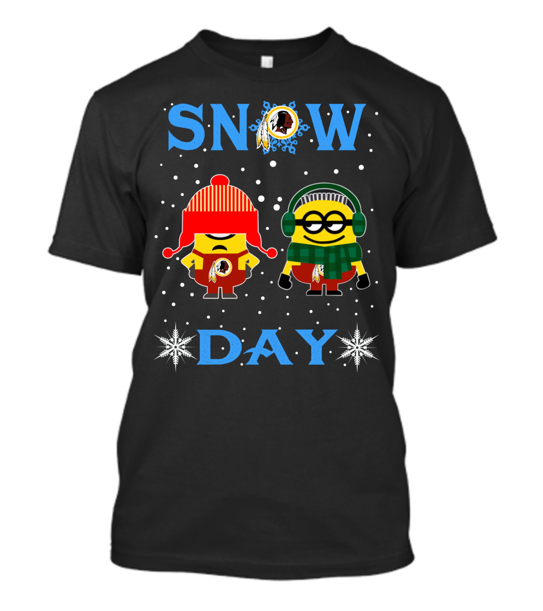 Snow Day Washington Redskins Minion Winter Fun T-Shirt