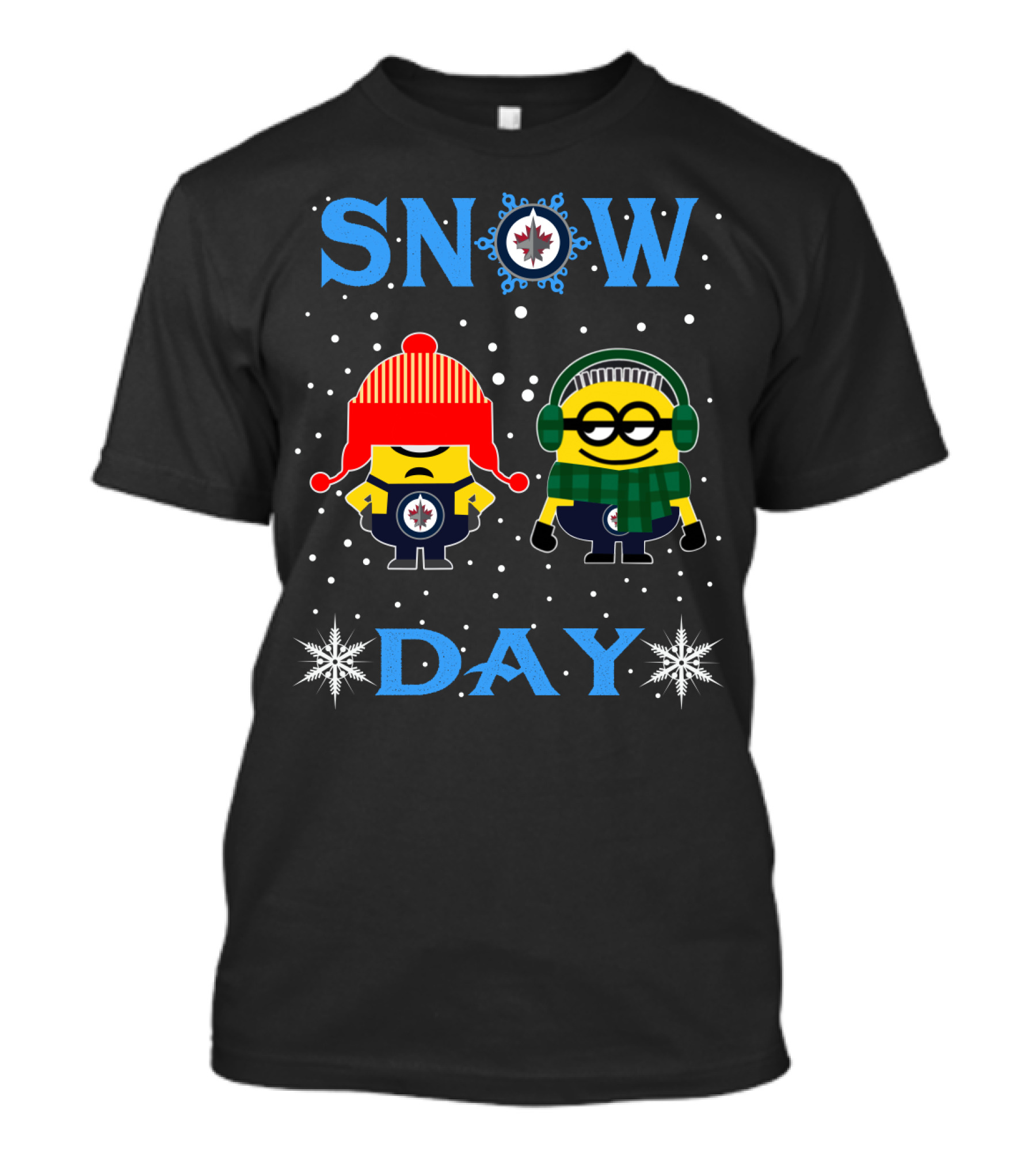 Winnipeg Jets Minions Snow Day T-Shirt