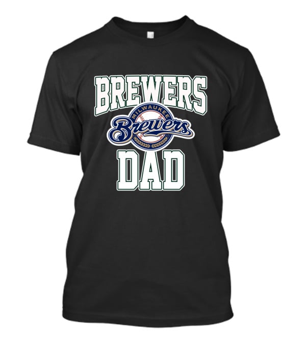 Milwaukee Brewers Dad Team Logo Recognition T-Shirt
