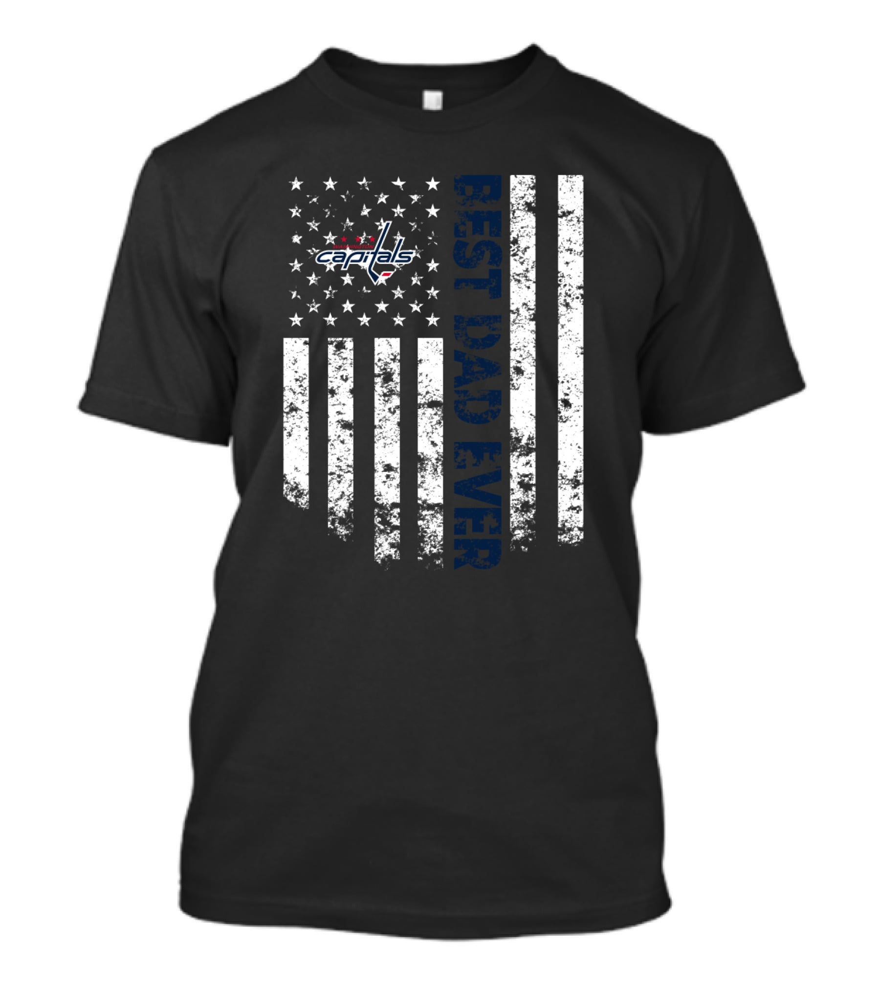 Best Washington Capitals Dad Ever Flag T-Shirt