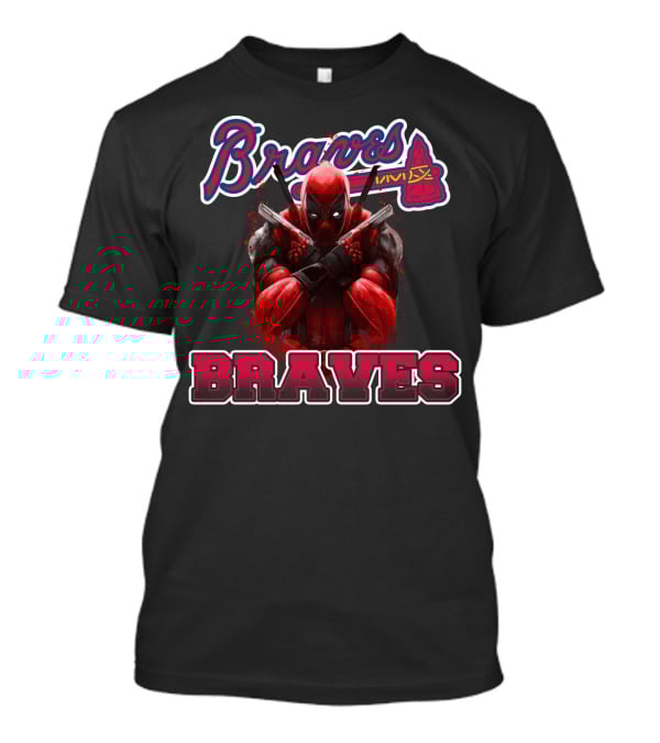 Braves Logo With Deadpool Crossover For Atlanta Braves And Marvel Fans T-Shirt