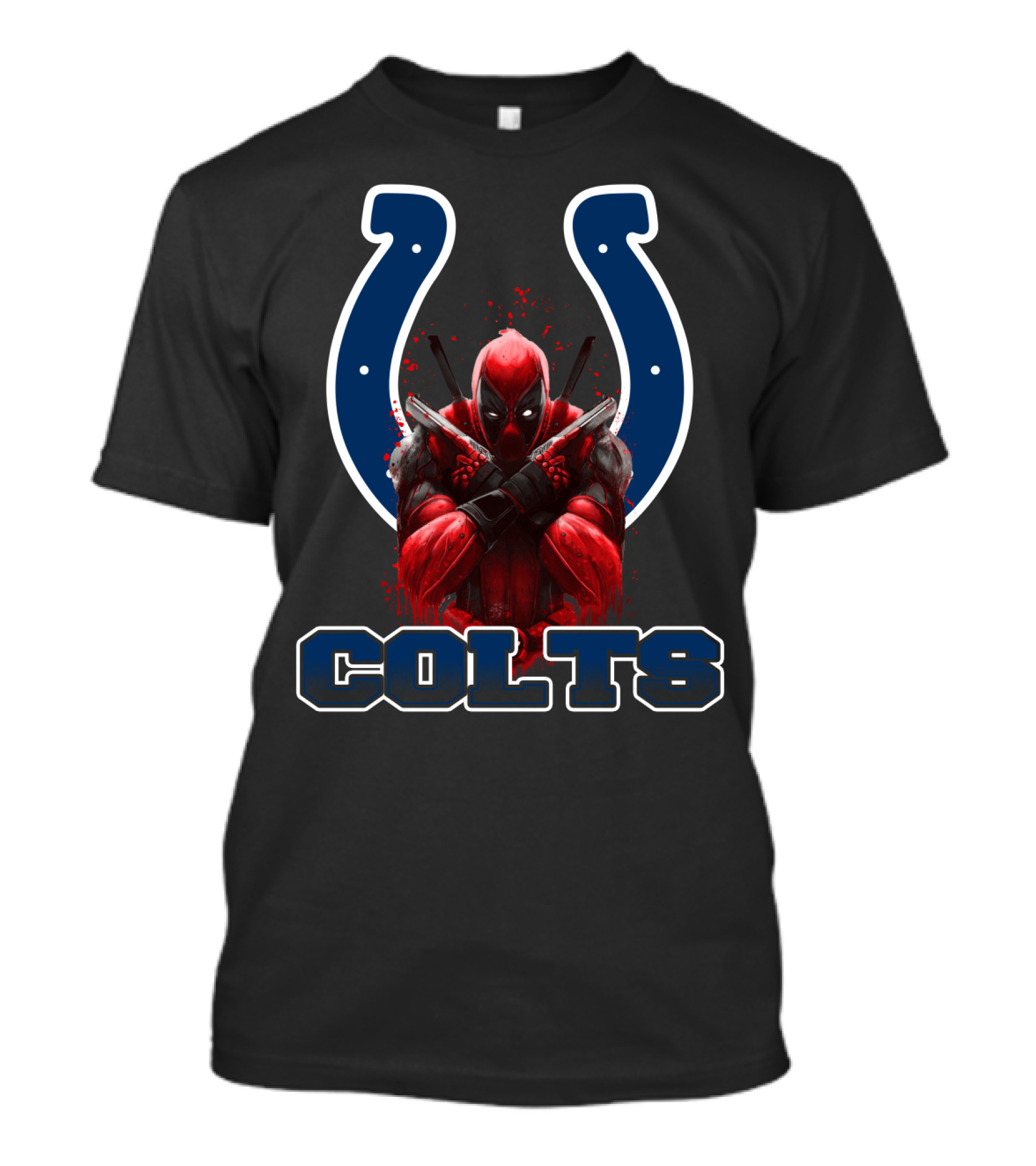 Colts Deadpool Crossover With Horseshoe T-Shirt