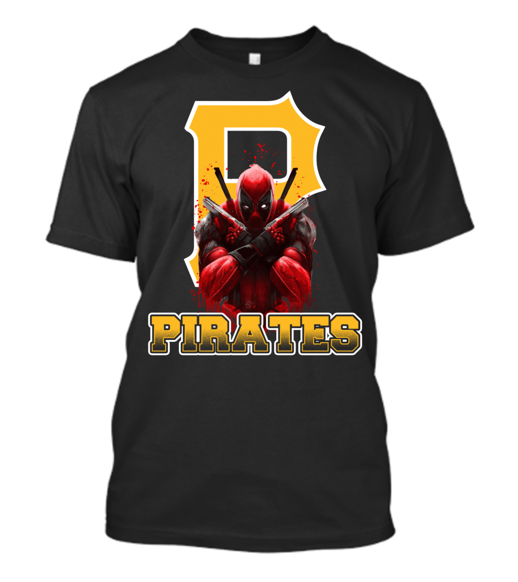 Pittsburgh Pirates Deadpool Crossover Fans Baseball Superhero Mashup T-Shirt