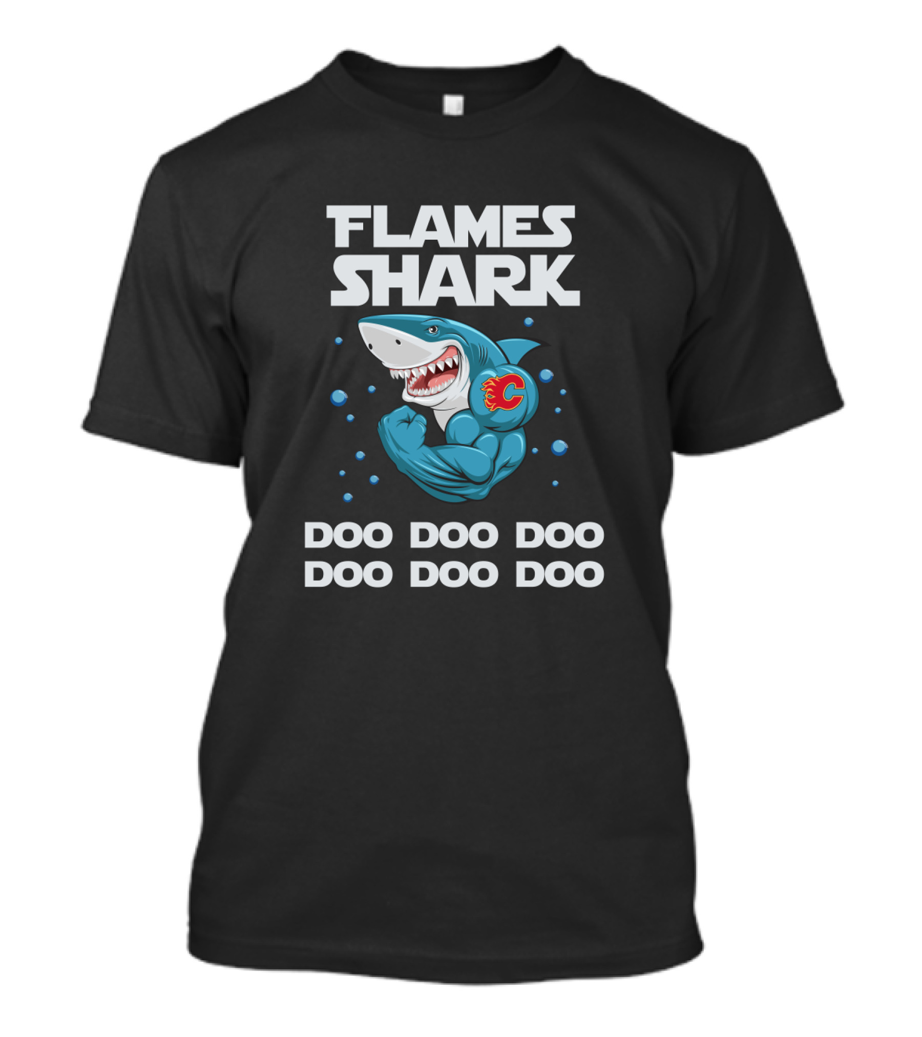 Flames Shark Doo Doo Doo Doo Doo Doo T-Shirt