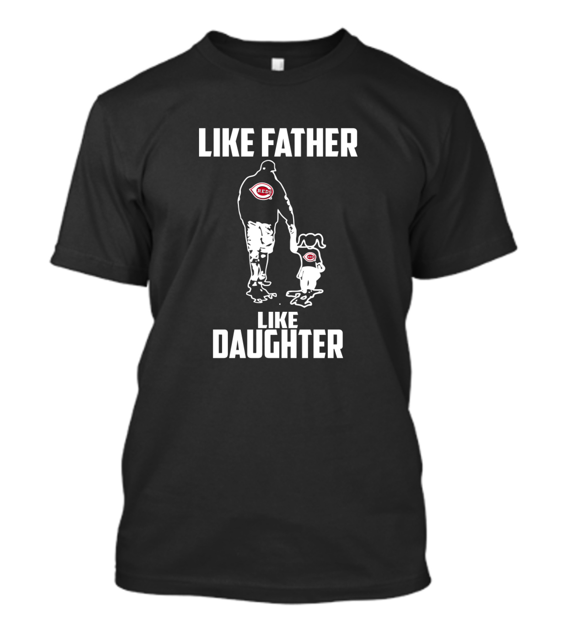 Like Father Like Daughter Cincinnati Reds Logo Family Bonding T-Shirt