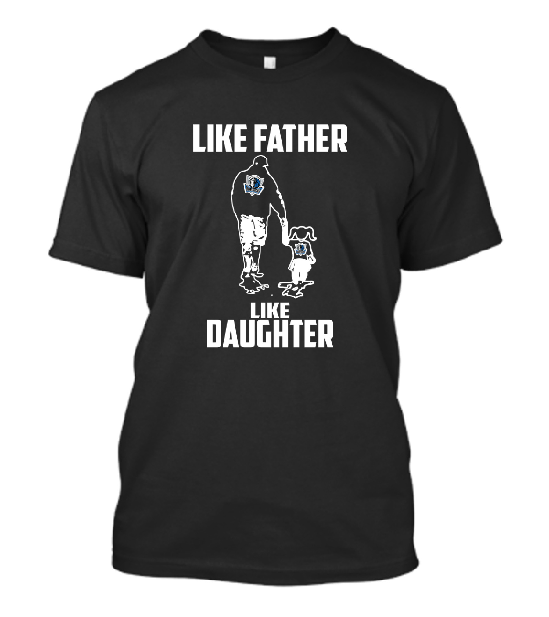 Like Father Like Daughter Dallas Mavericks Family Matching Sports Fans T-Shirt