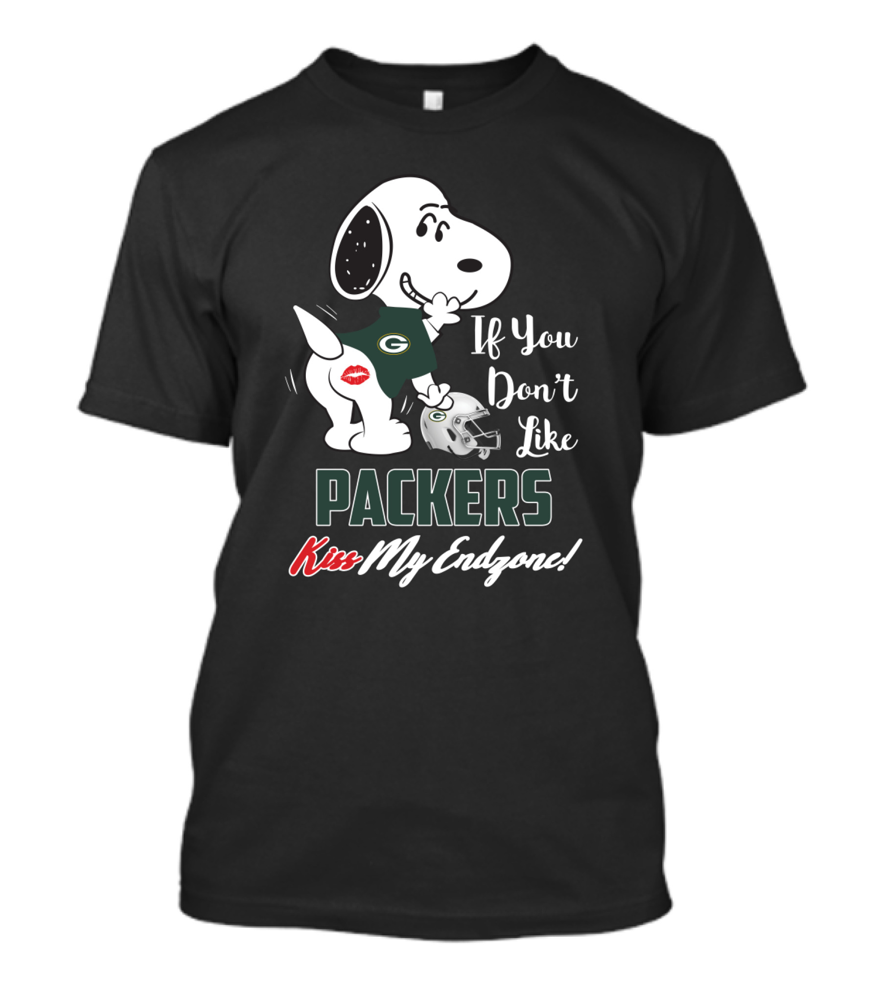 Snoopy If You Don’t Like Packers Kiss My Endzone T-Shirt
