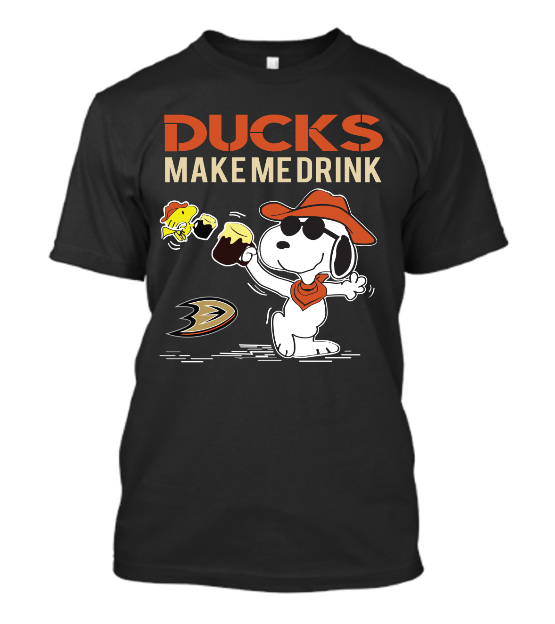 Ducks Make Me Drink Snoopy Anaheim Ducks Fans T-Shirt