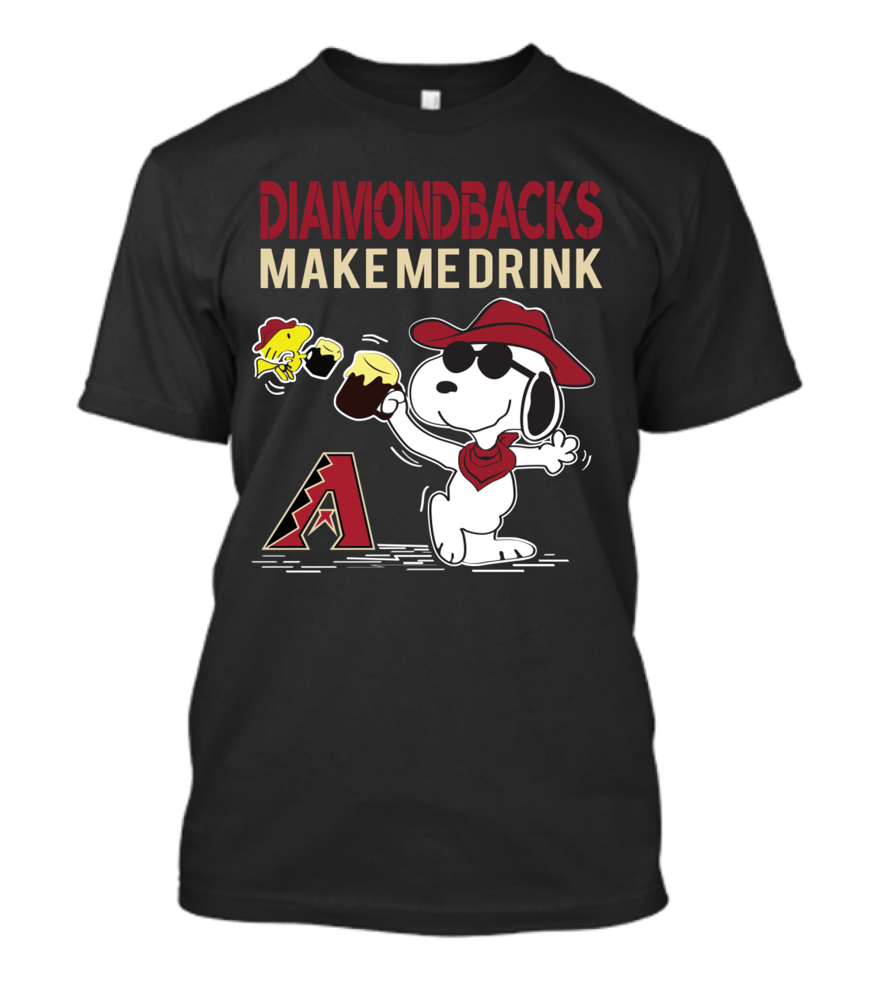 Diamondbacks Make Me Drink Snoopy Arizona Fans T-Shirt