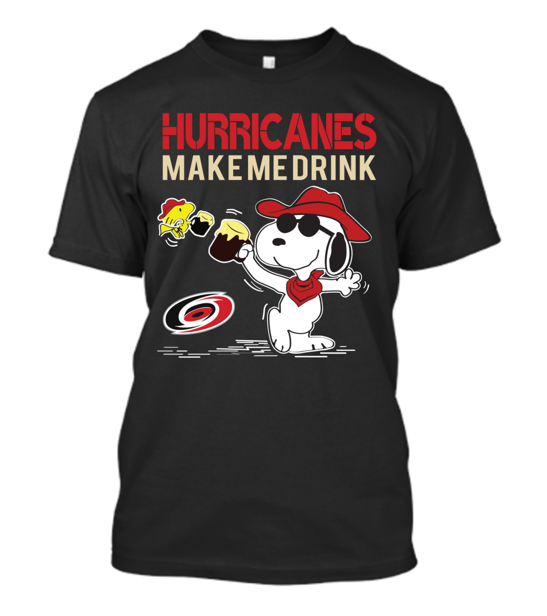 Hurricanes Make Me Drink Snoopy Carolina Hurricanes Fans T-Shirt