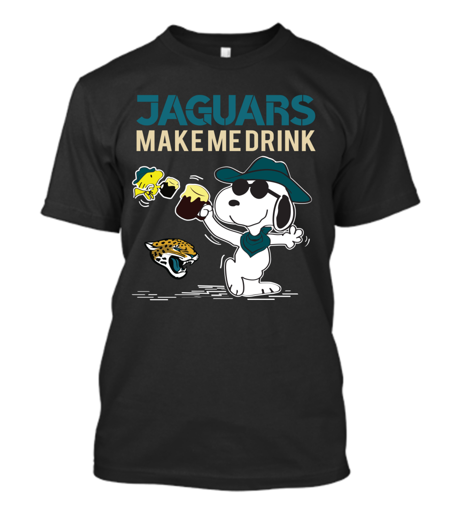 Jaguars Make Me Drink Snoopy For Jacksonville Jaguars Fans T-Shirt