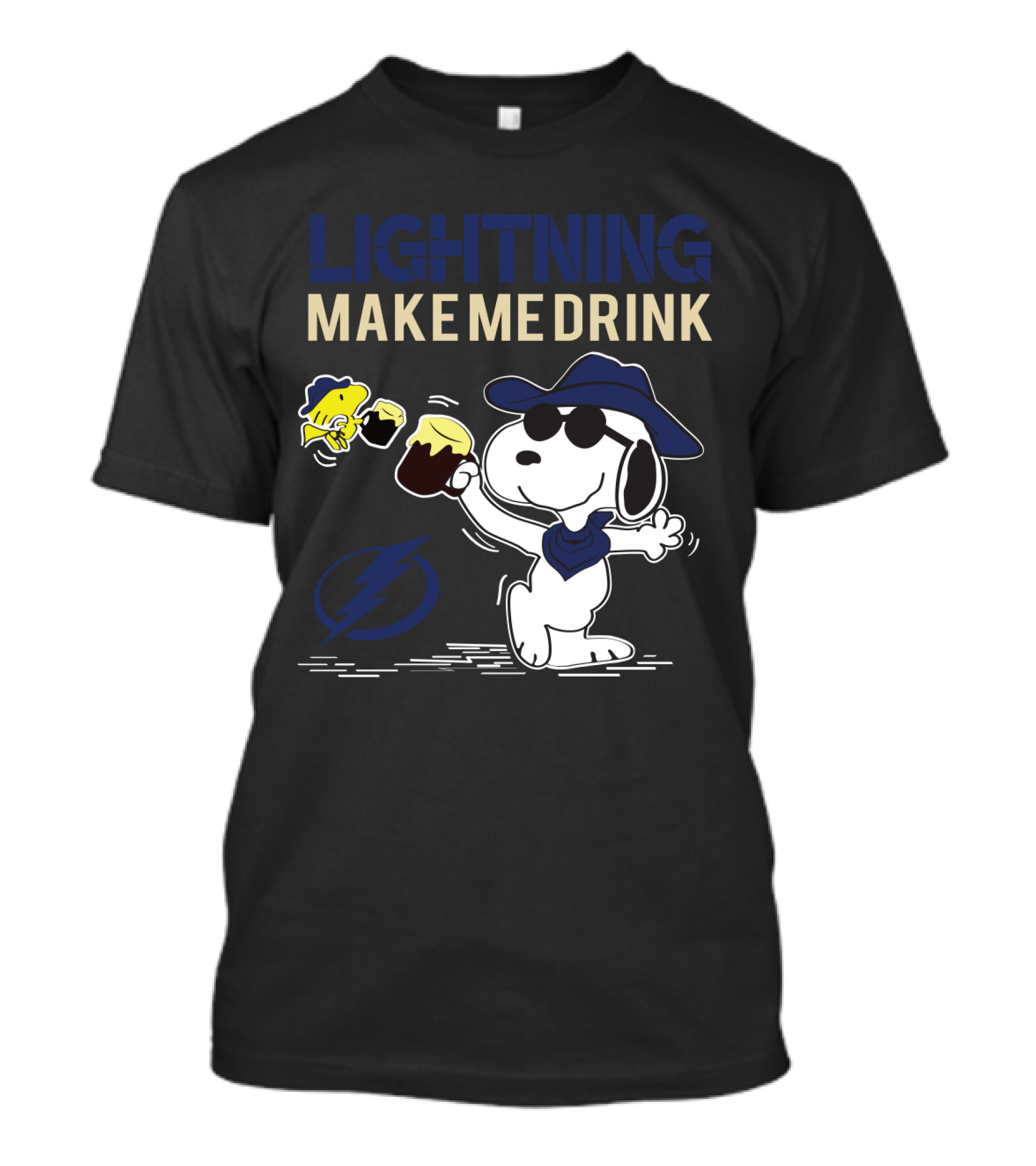 Lightning Make Me Drink Snoopy Tampa Bay Fans T-Shirt