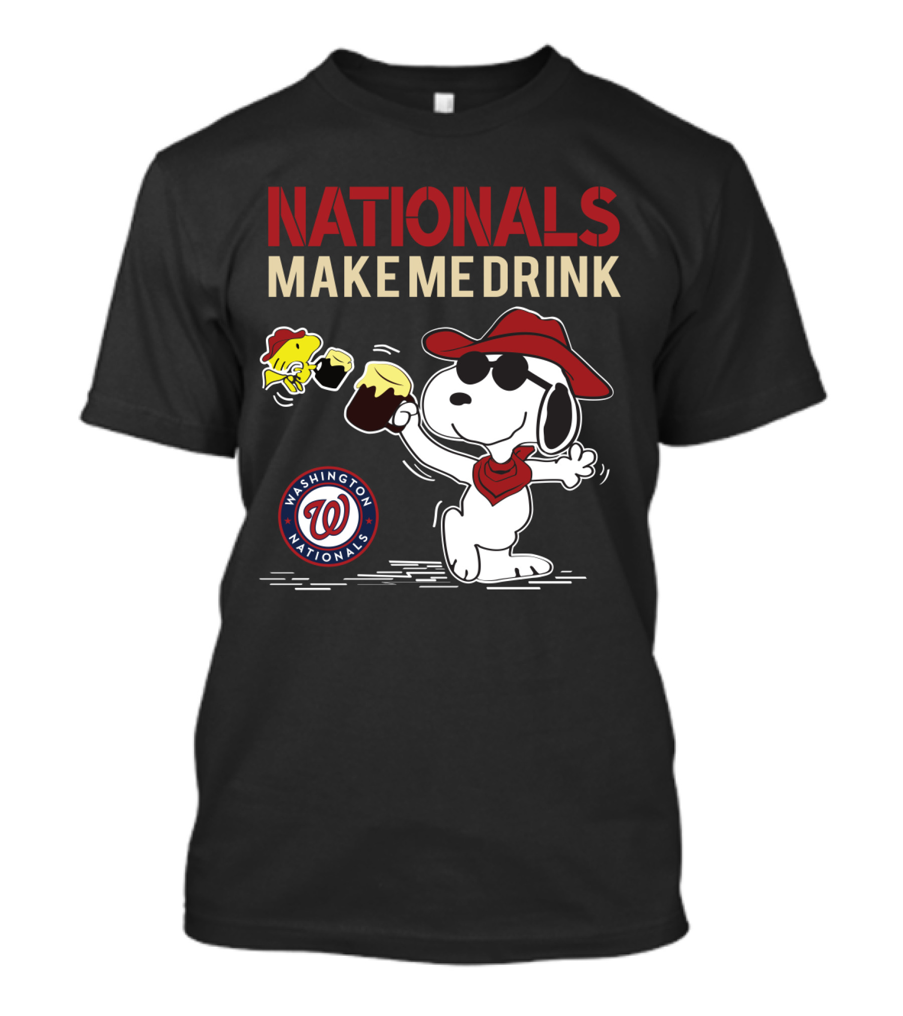 Nationals Make Me Drink Snoopy Washington Nationals T-Shirt