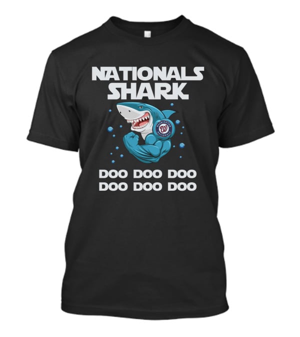 Washington Nationals Shark Doo Doo Doo Nationals Logo MLB T-Shirt