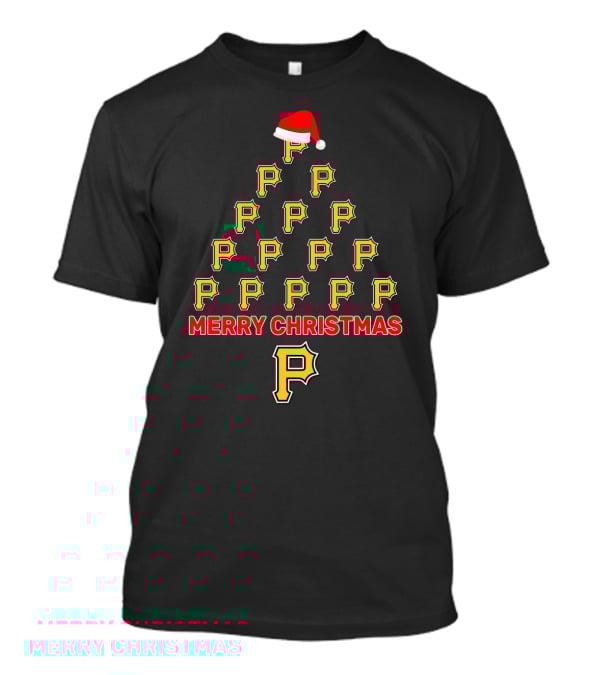 Pittsburgh Pirates Merry Christmas Tree Design For Fans T-Shirt
