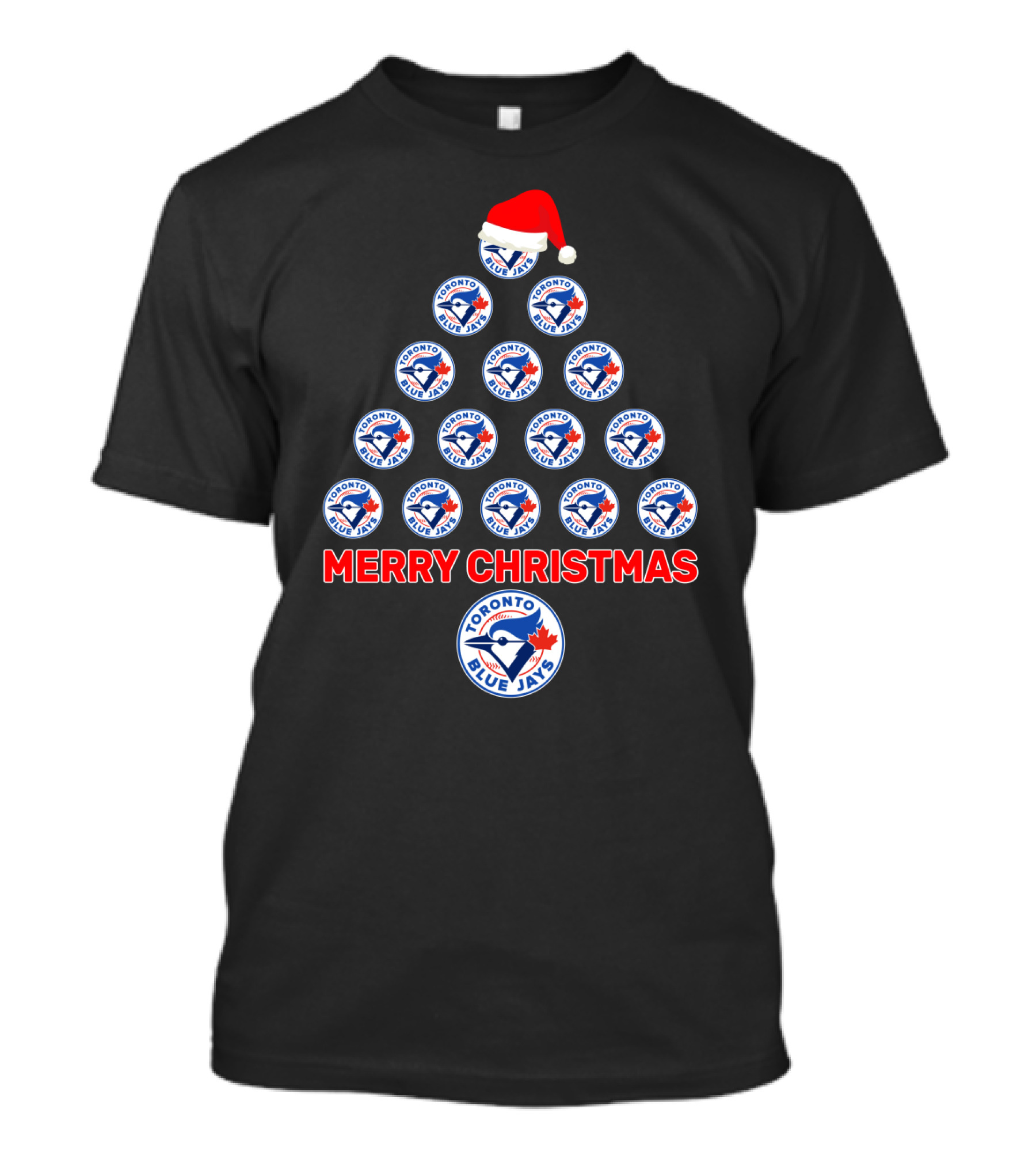 Toronto Blue Jays Christmas Tree Merry Christmas Baseball Fan T-Shirt