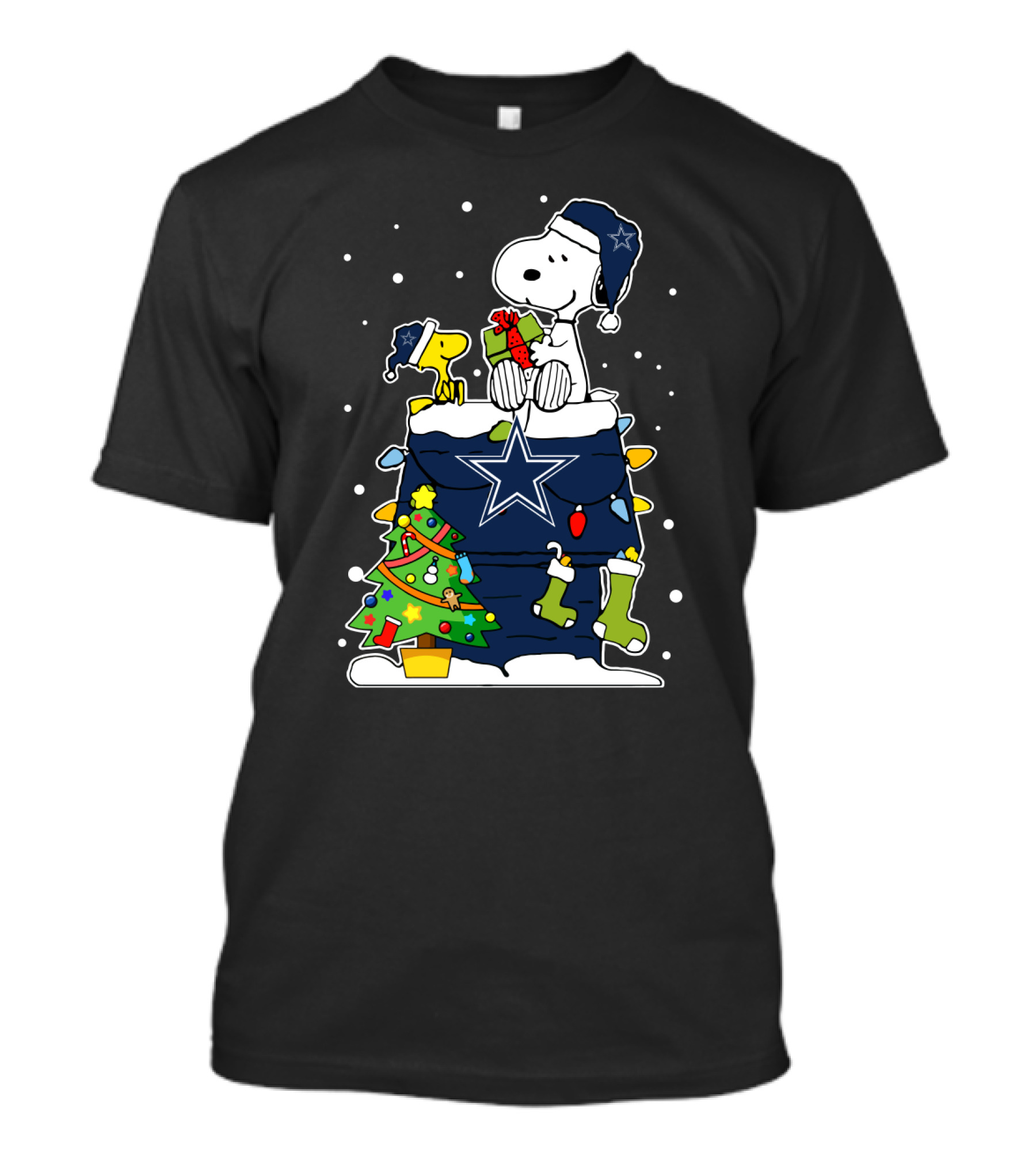 Dallas Cowboys Snoopy Christmas Lovers Holiday Peanuts T-Shirt