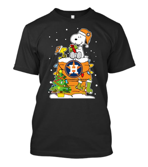Houston Astros Snoopy Christmas Peanuts Fan Gift T-Shirt
