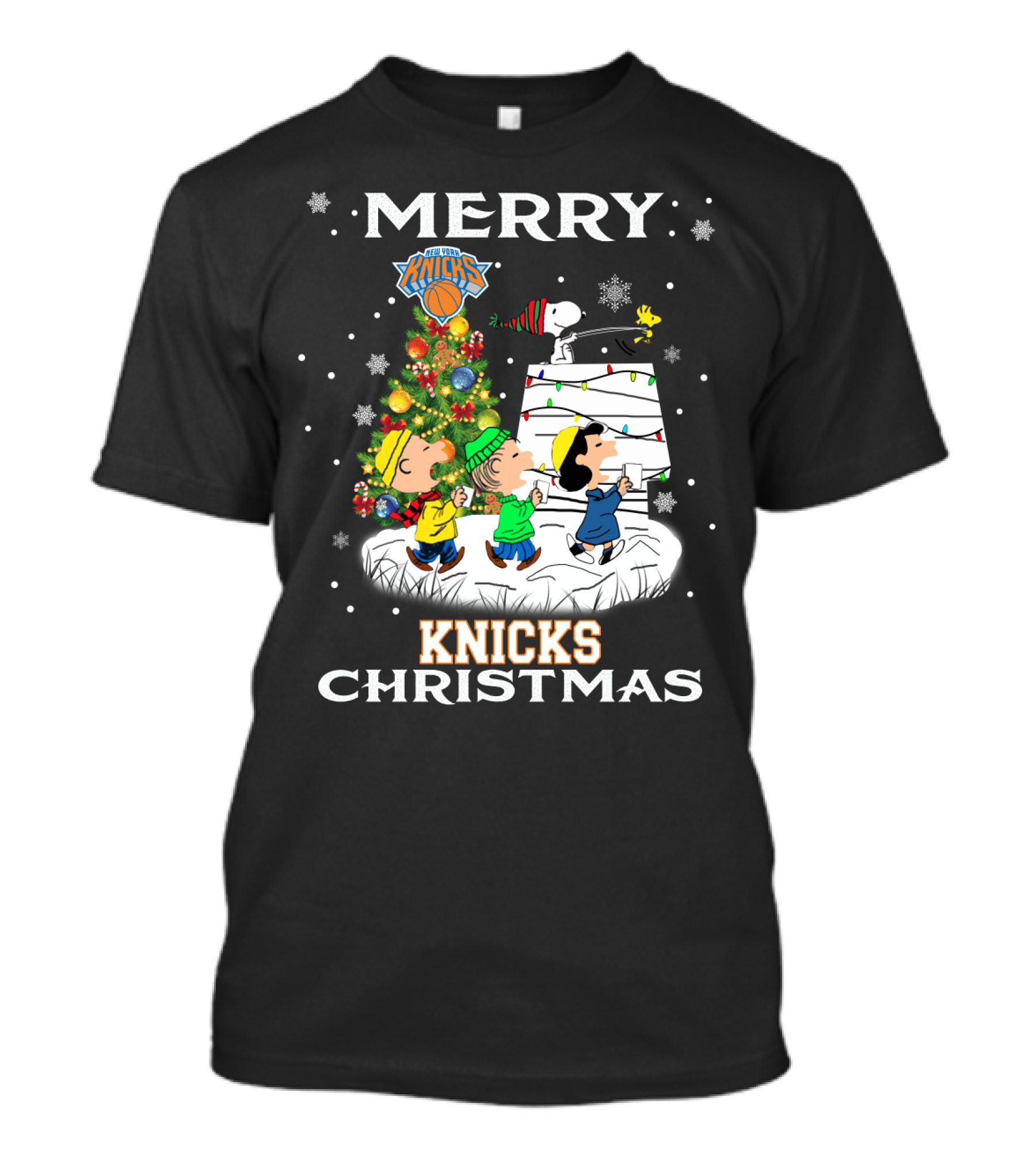Merry Knicks Christmas New York Snoopy Fans T-Shirt