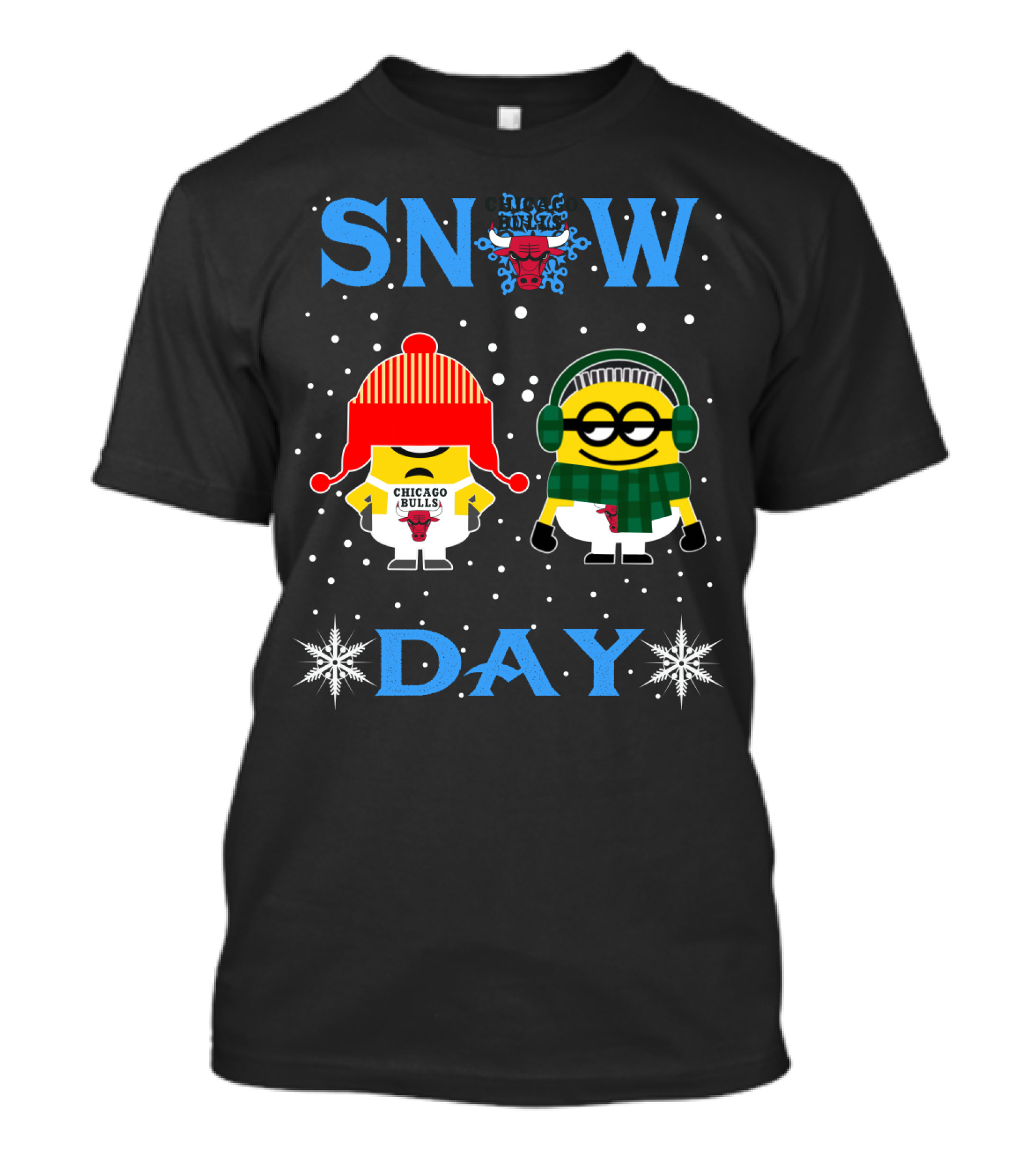 Snow Day Chicago Bulls Minions Winter Theme T-Shirt