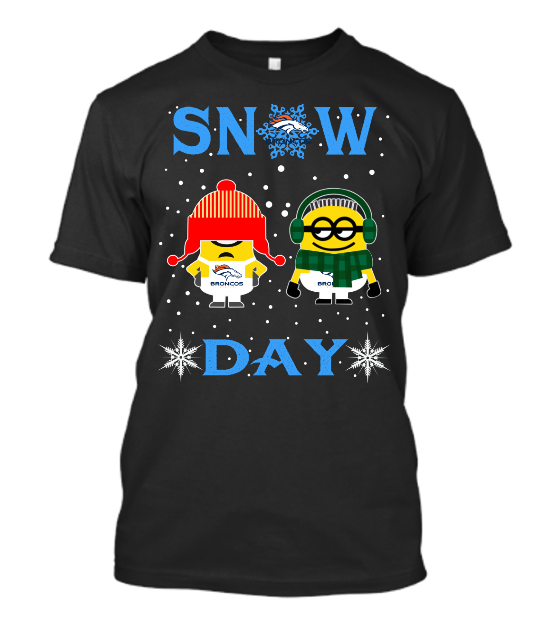 Snow Day Denver Broncos Minion Fans T-Shirt
