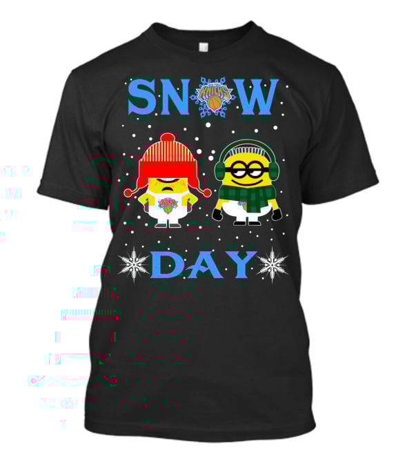 Snow Day New York Knicks Minion Fans T-Shirt