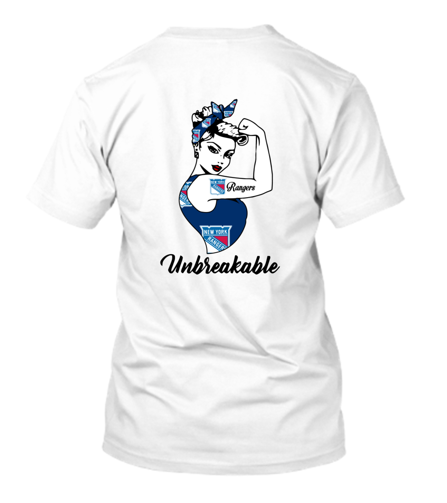 Unbreakable New York Rangers Strong Girl Empowerment T-Shirt
