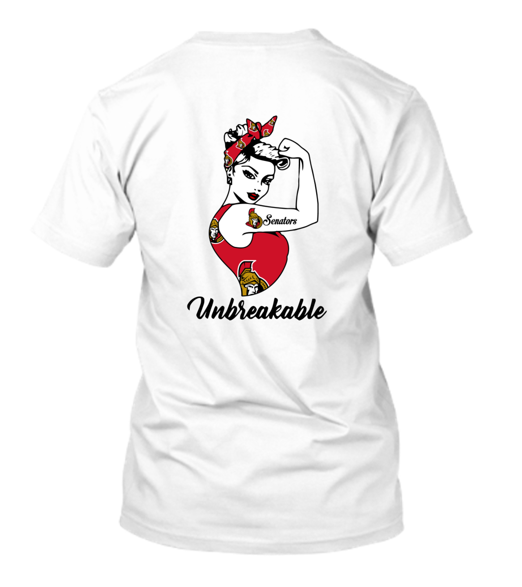 Unbreakable Strong Girl Ottawa Senators T-Shirt