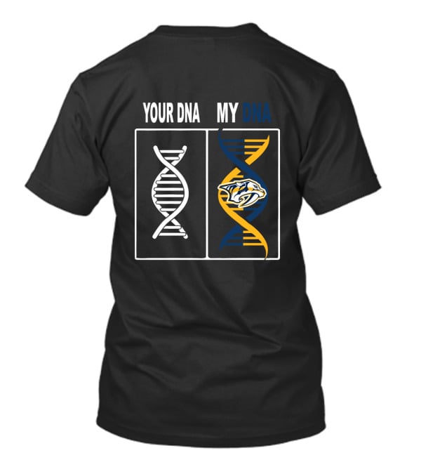 Your DNA My DNA Nashville Predators Logo DNA Strands T-Shirt