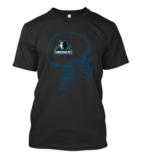 Minnesota Timberwolves Brain X-Ray Halloween T-Shirt